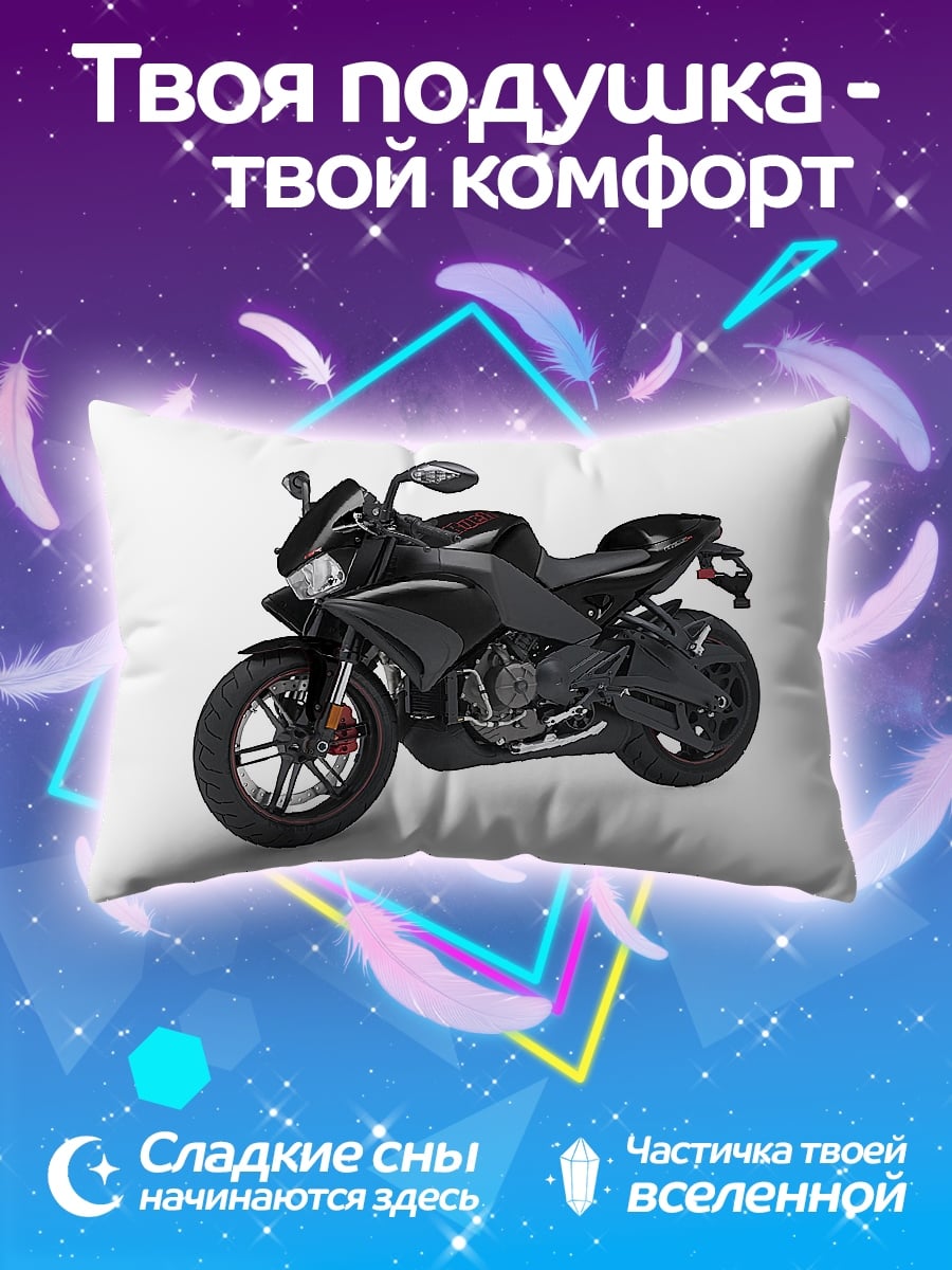 Подушка черный мотоцикл