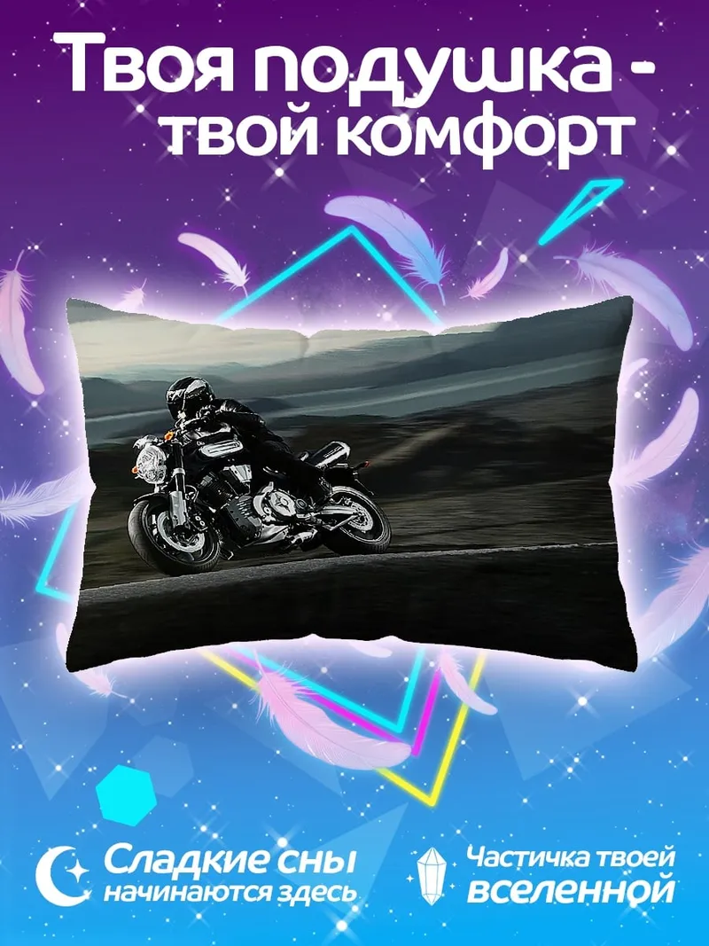 Подушка Мотоциклист в движении