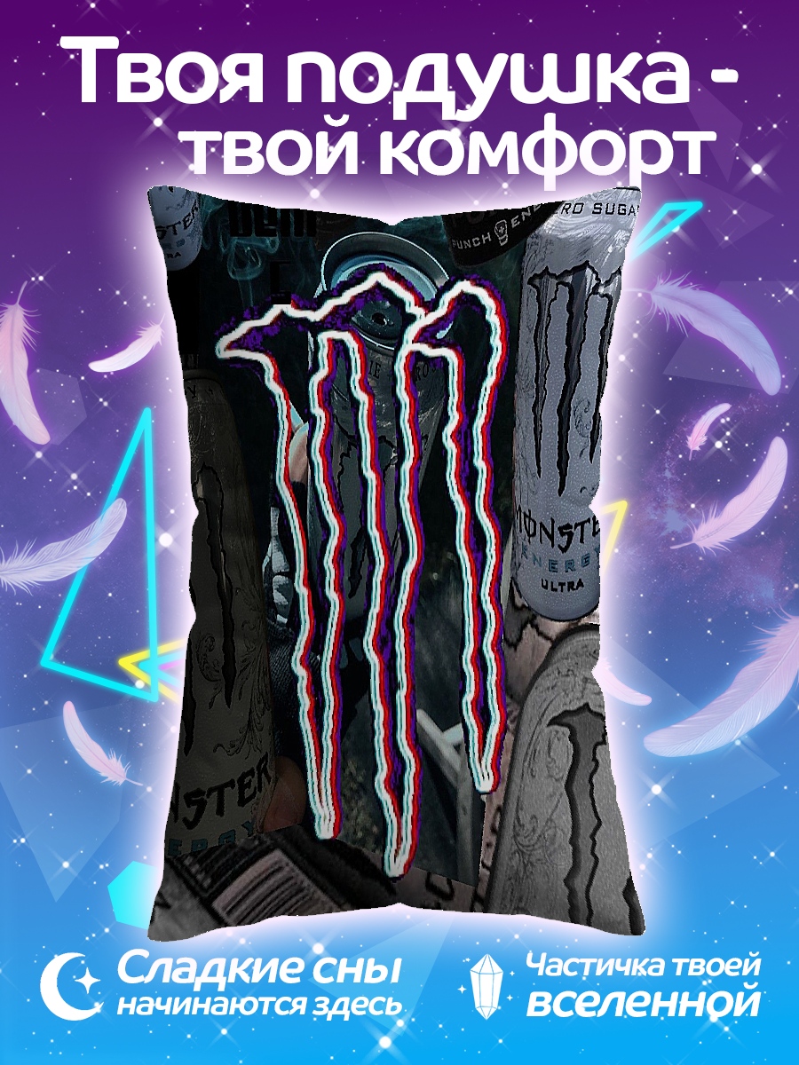 Подушка Логотип Monster Energy