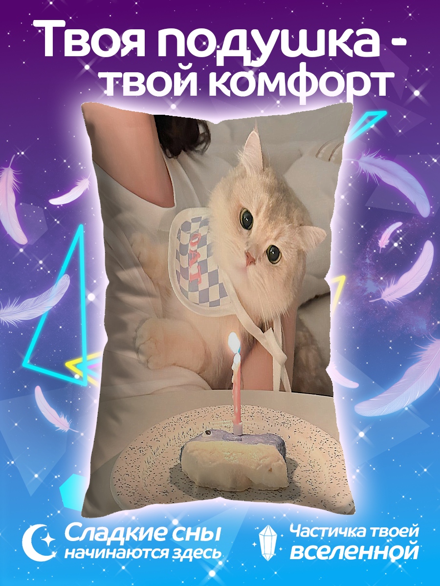 Подушка Кот с тортом