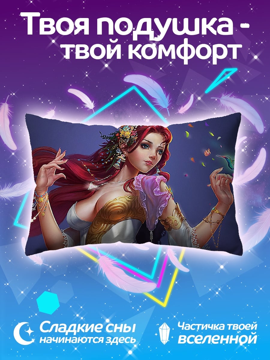 Подушка Богиня с птицей