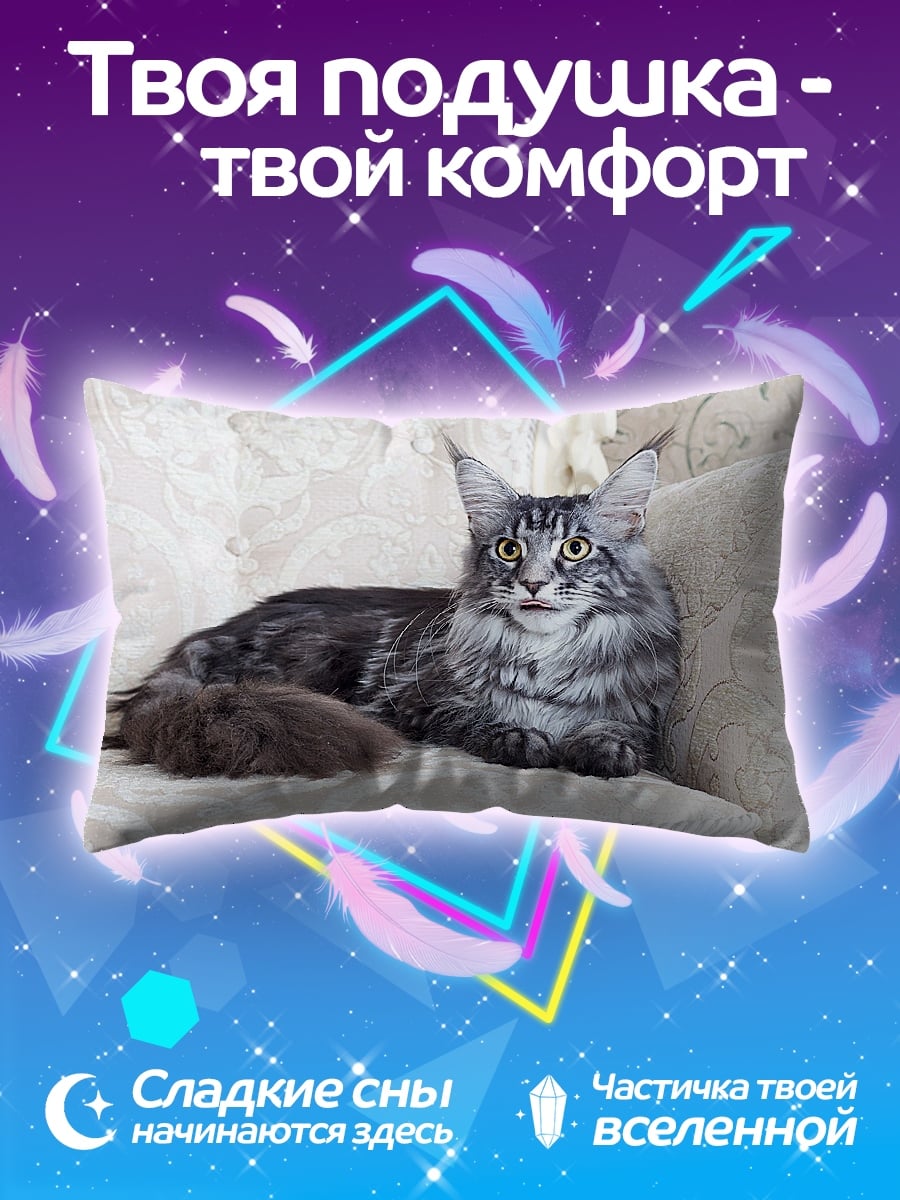 Подушка Кот породы мейн-кун
