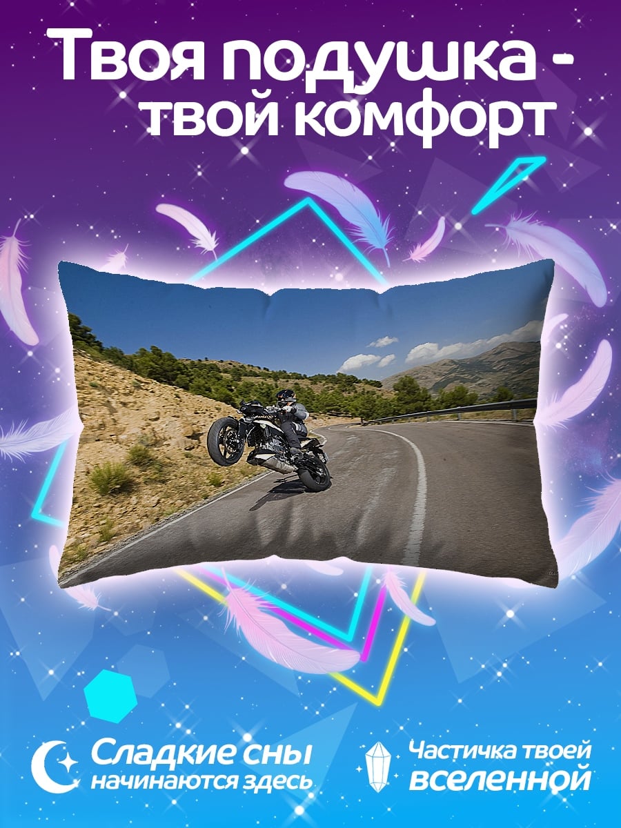 Подушка Мотоциклист на заднем колесе