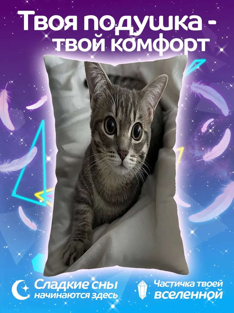Подушка Котёнок на подушке