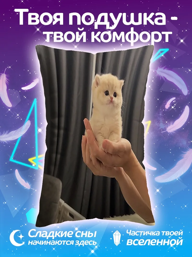 Подушка Милый котенок в руках
