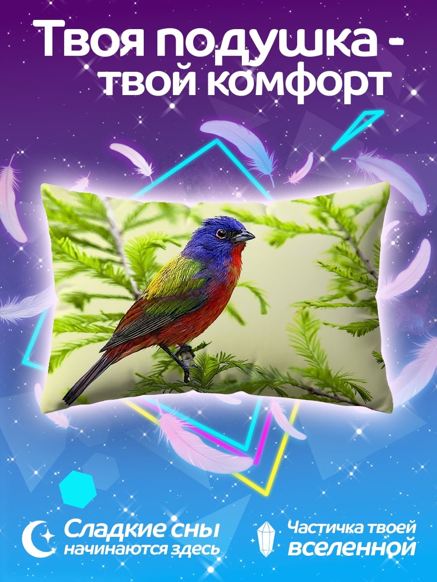 Подушка Расписная птица