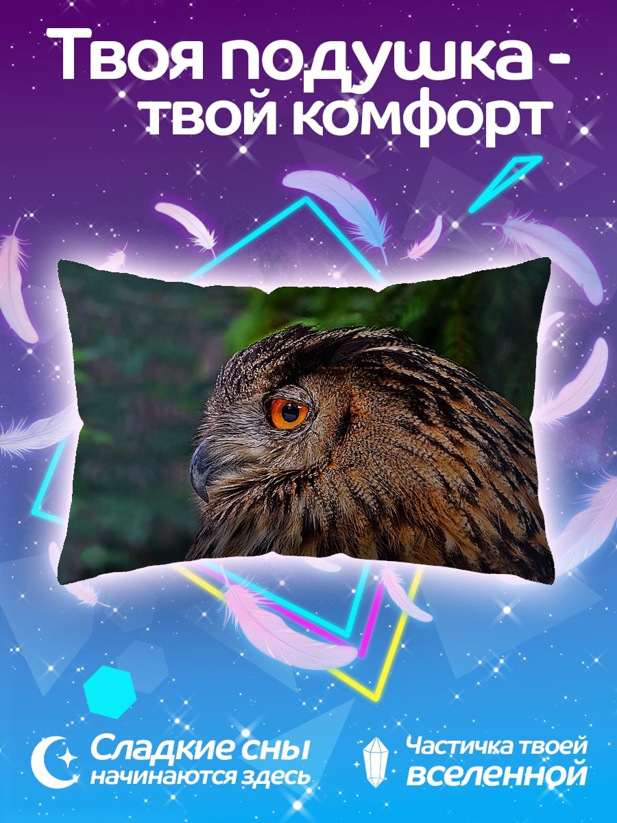 Подушка Крупный план совы