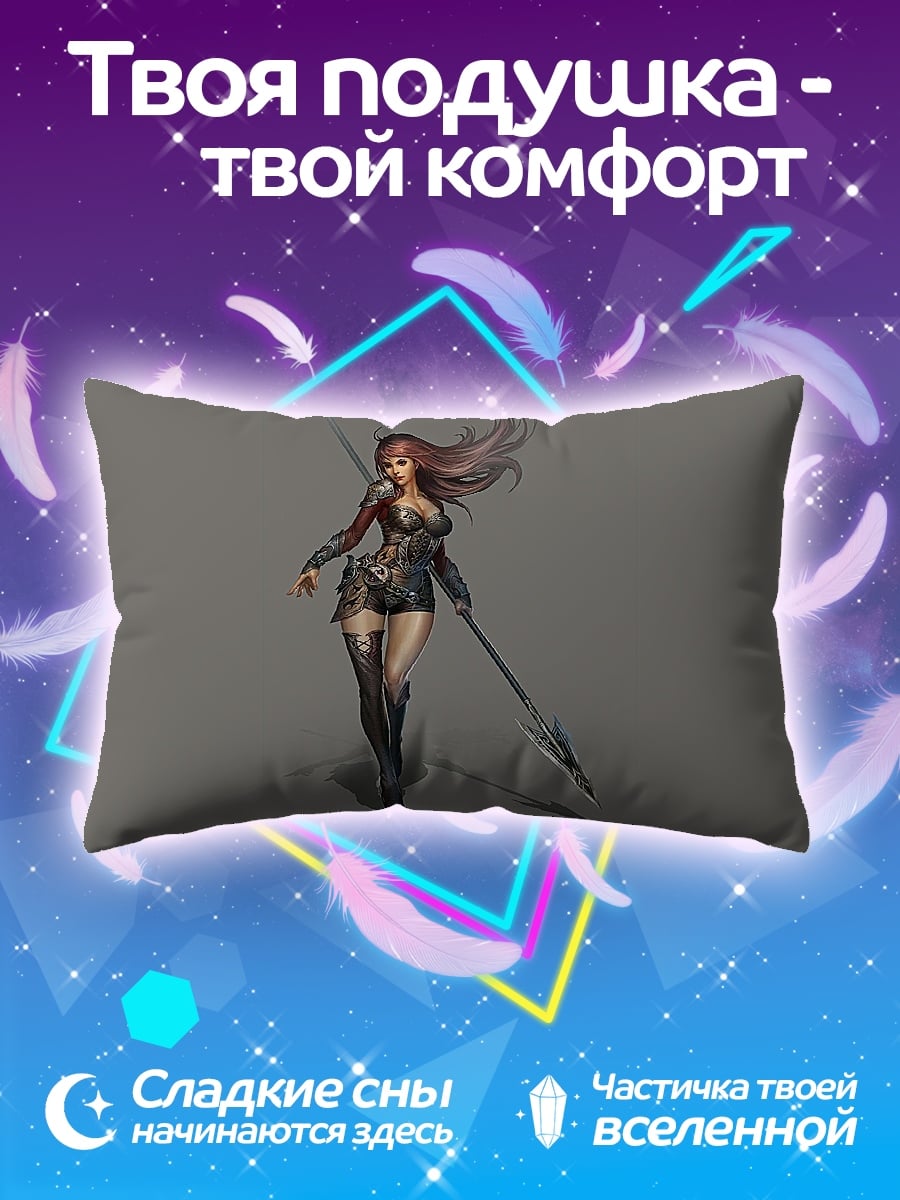Подушка Воительница с копьем