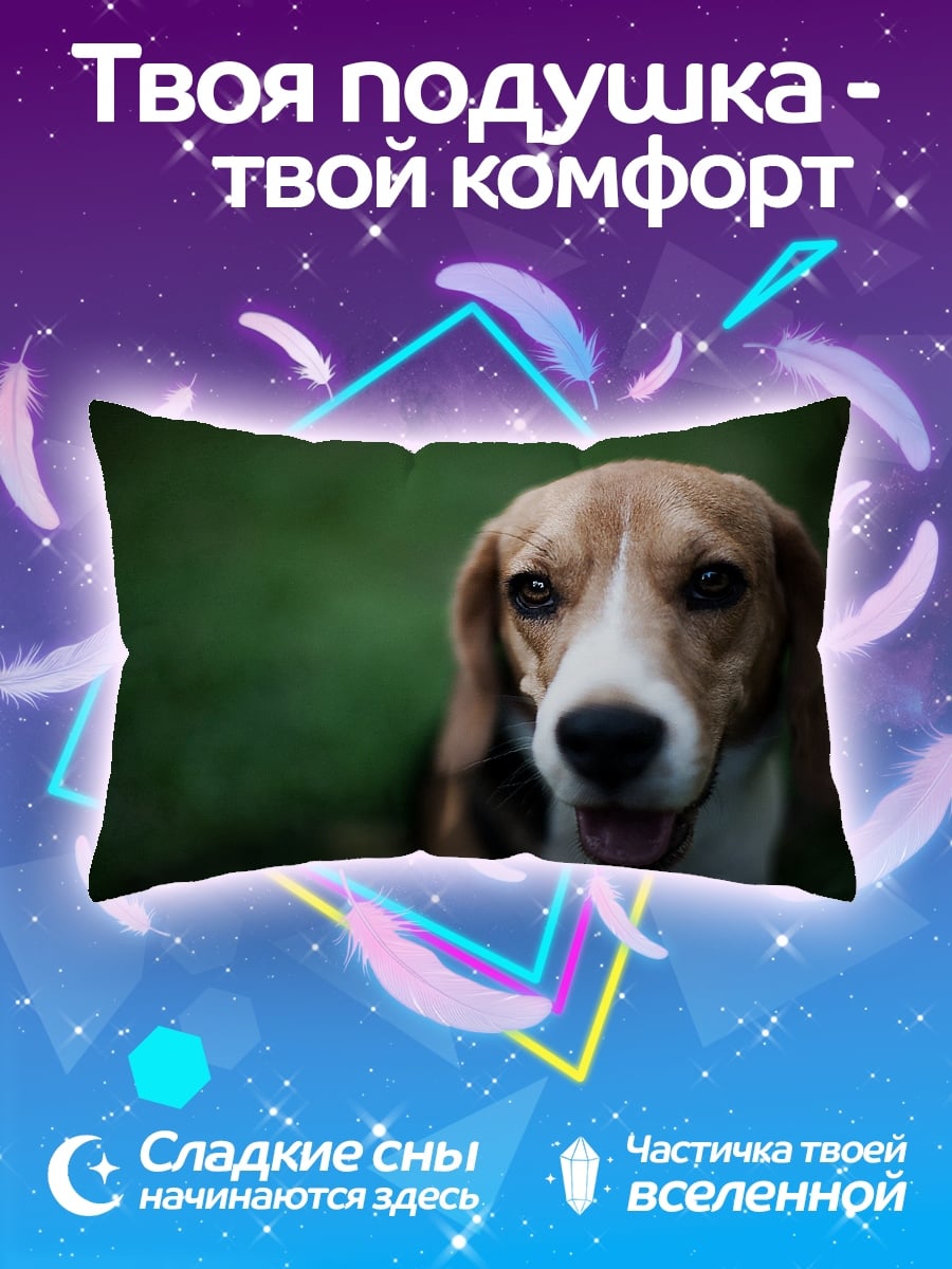 Подушка портрет бигля