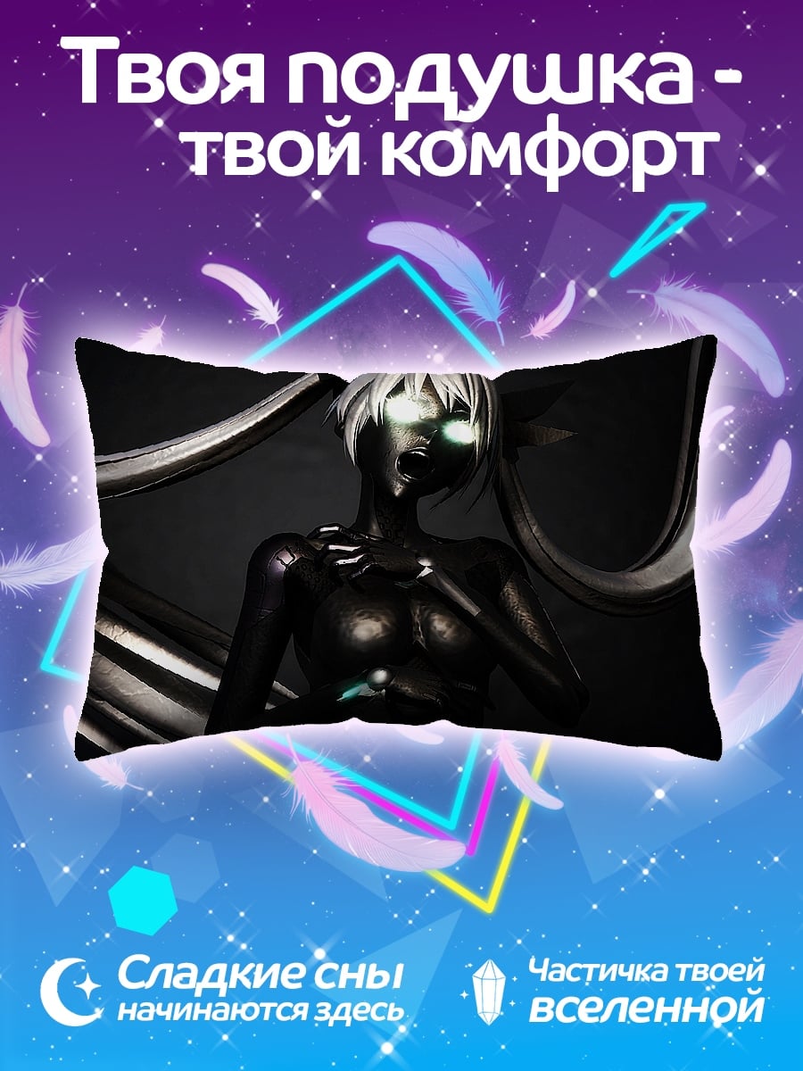 Подушка Тёмная аниме девушка
