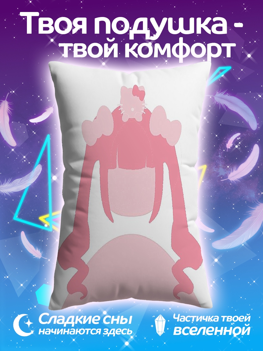 Подушка Розовая девушка с бантами