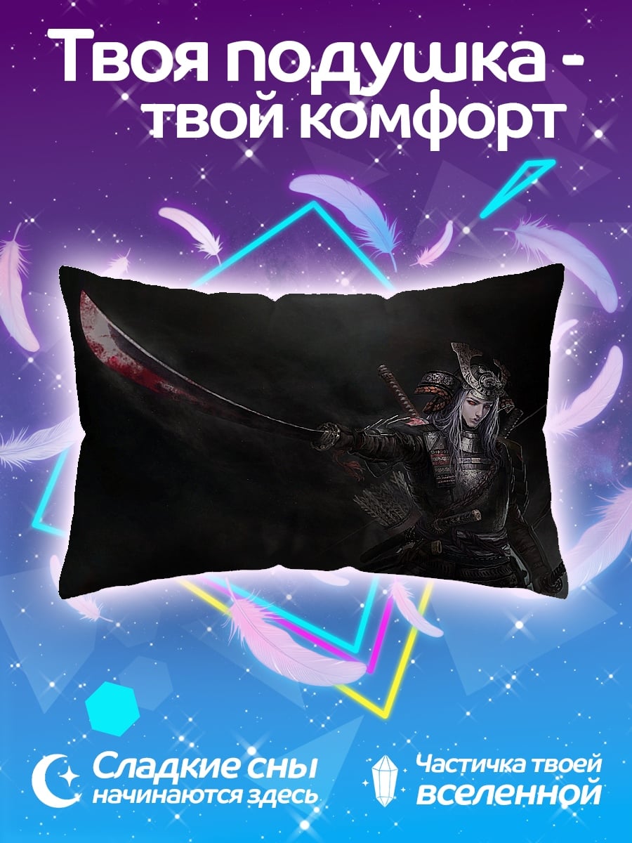 Подушка девушка самурай