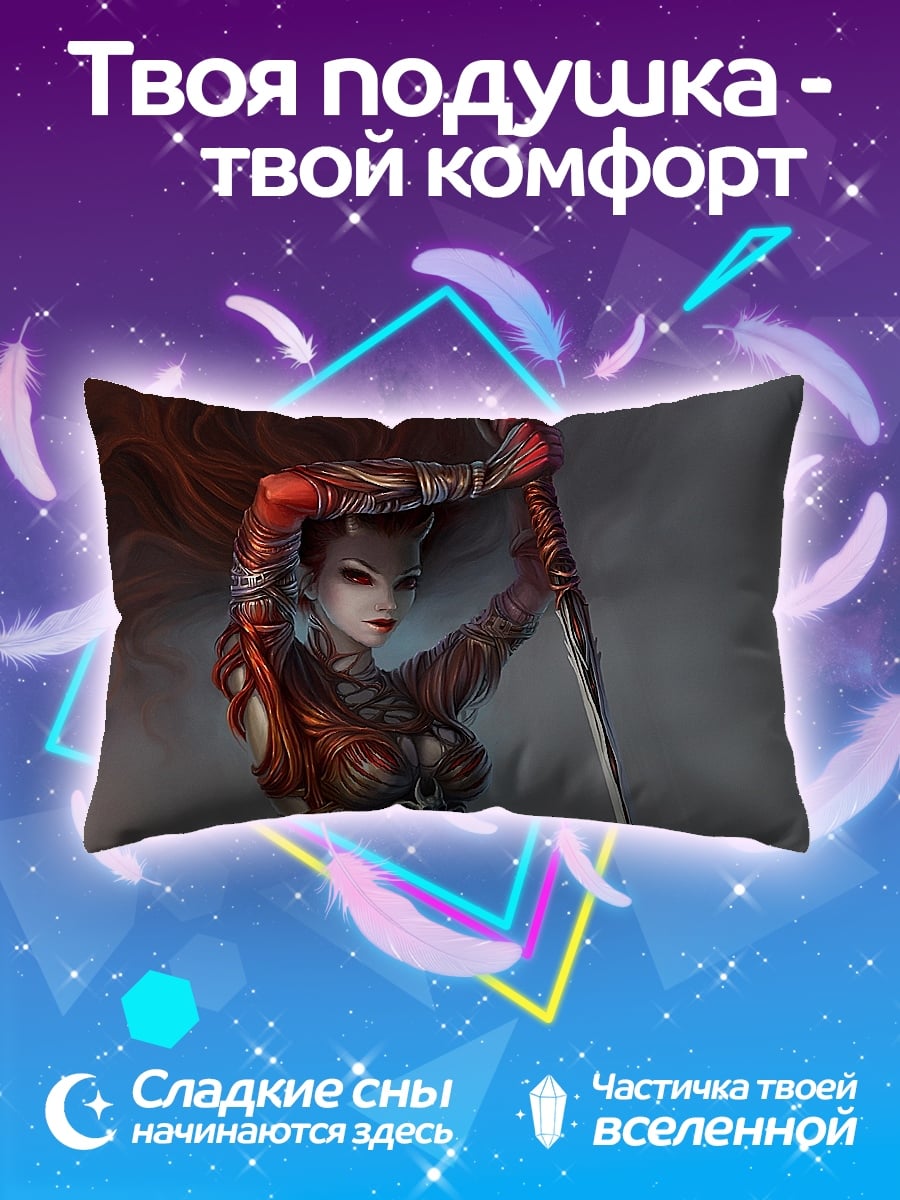 Подушка Девушка с катаной