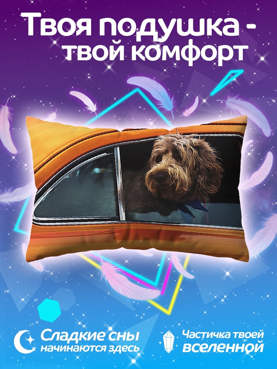 Подушка собака в машине