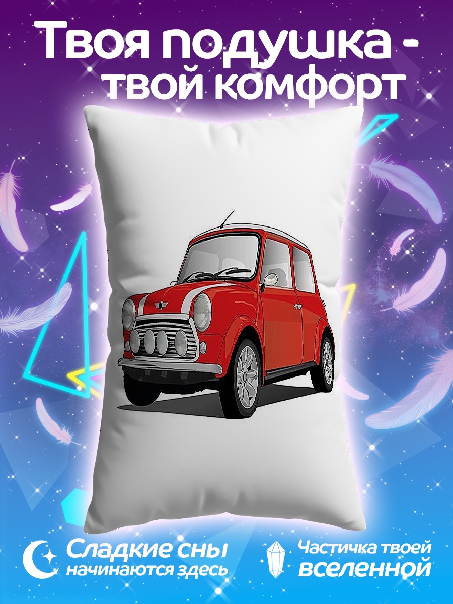 Подушка Красный мини купер