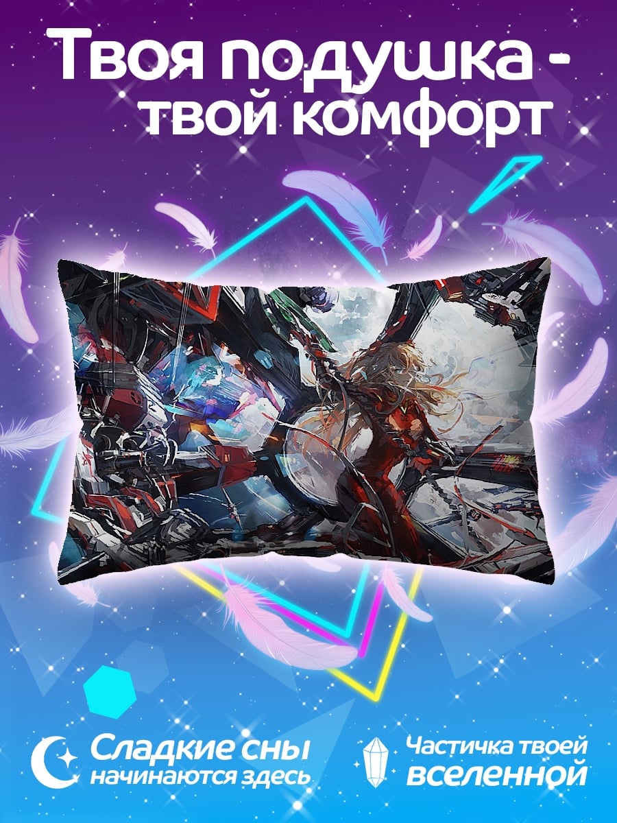 Подушка Киберпанк девушка битва