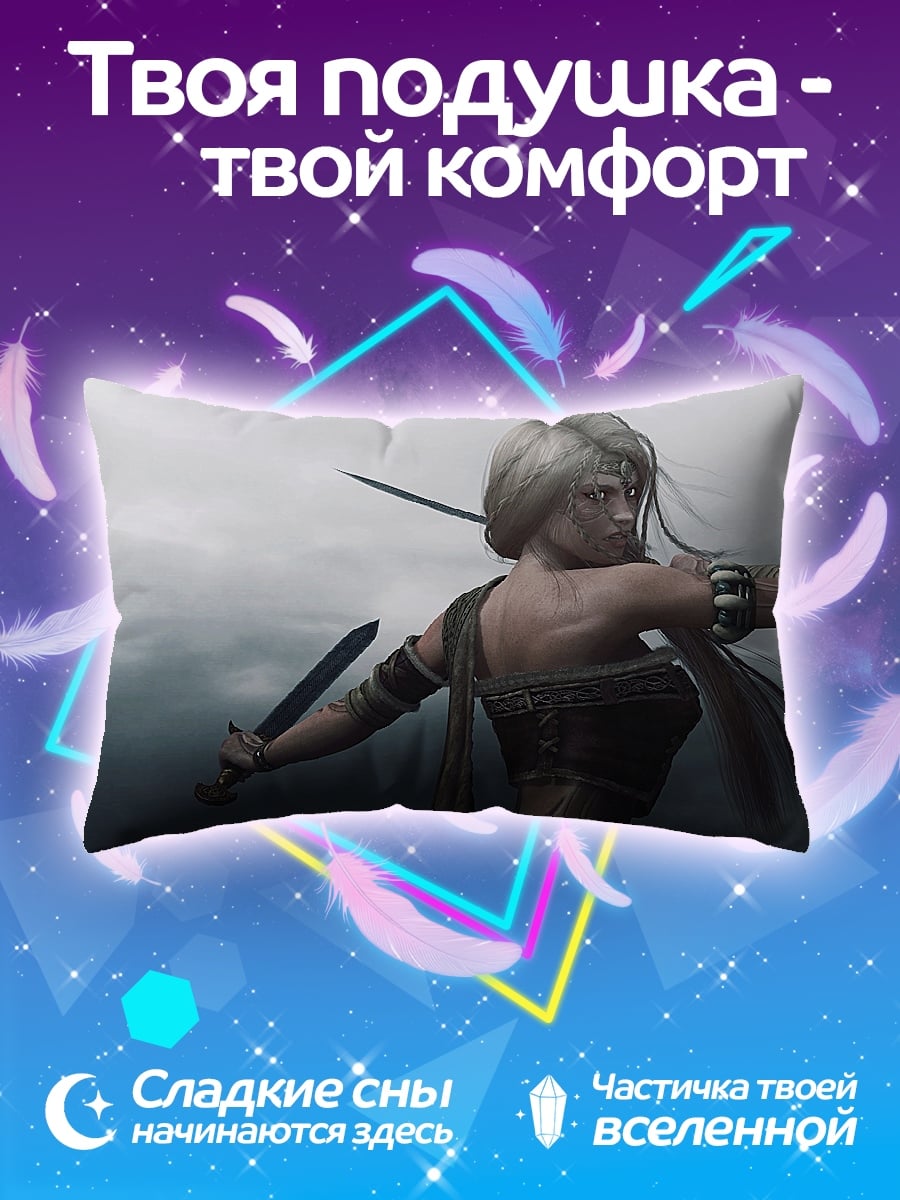 Подушка Воительница с мечами