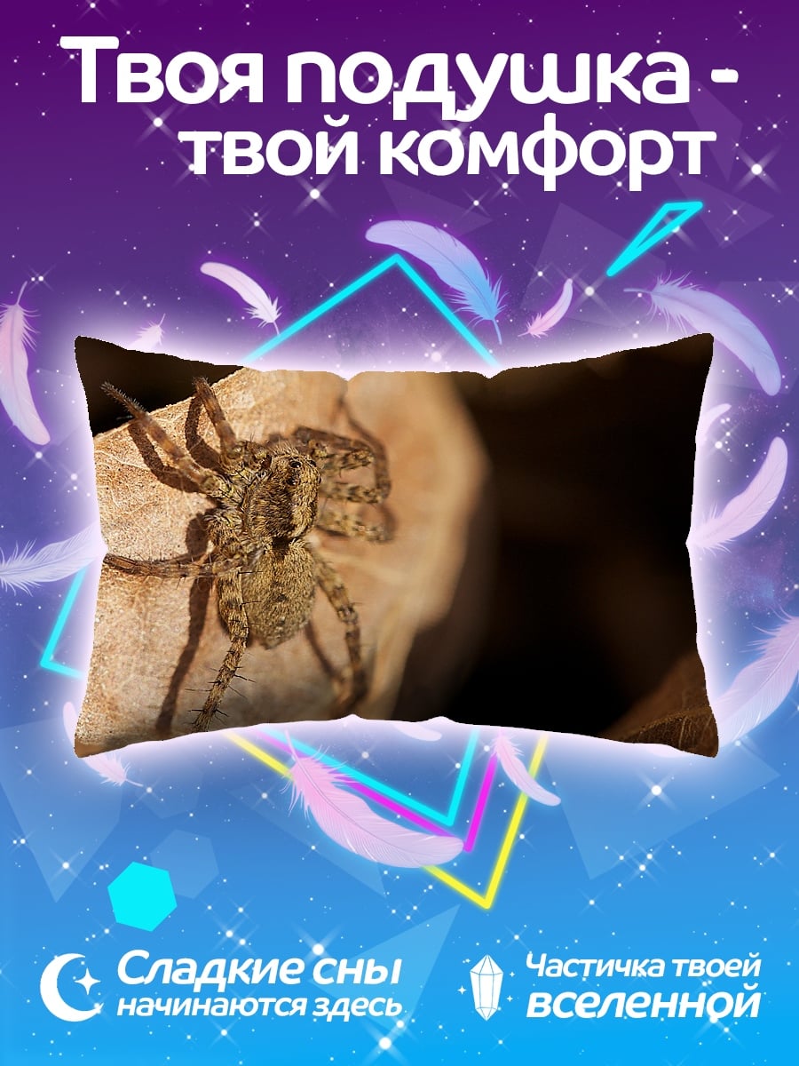 Подушка Паук на листе