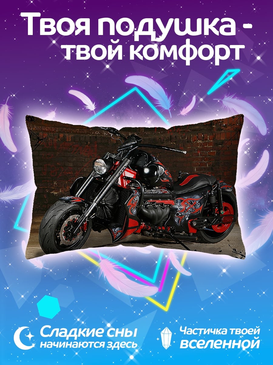 Подушка Черный байк