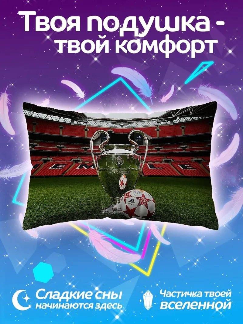 Подушка Кубок чемпионов и мяч