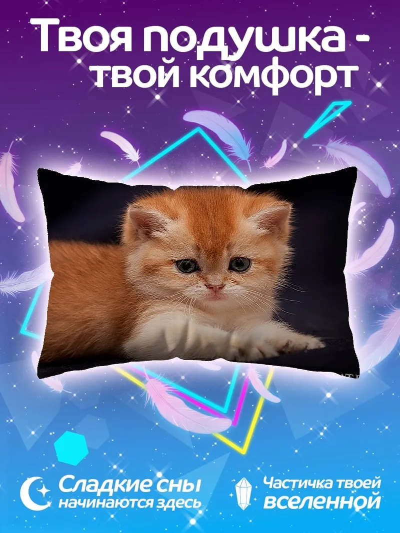 Подушка Рыжий котенок