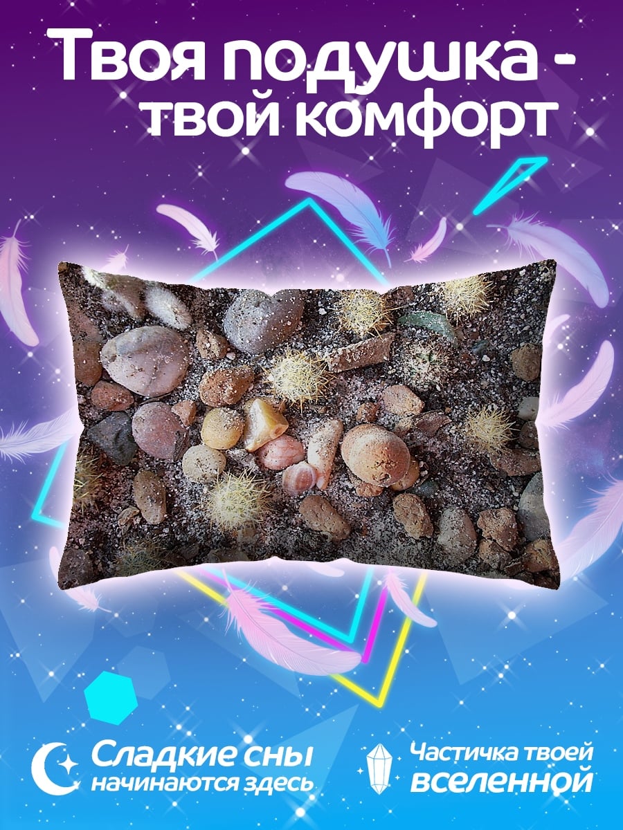 Подушка Кактусы и камни