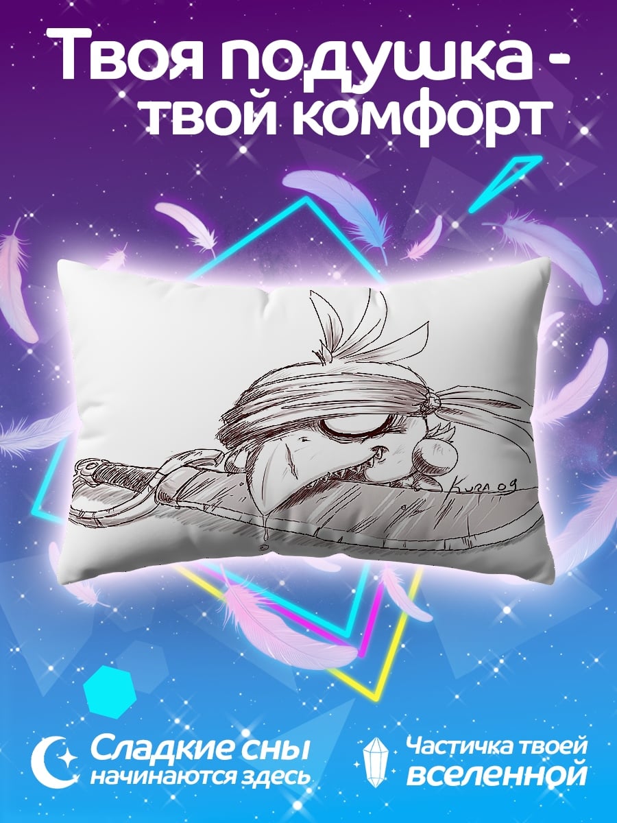 Подушка Птица пират с саблей
