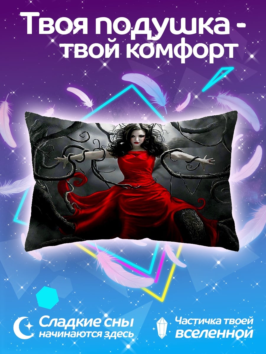 Подушка Девушка в красном