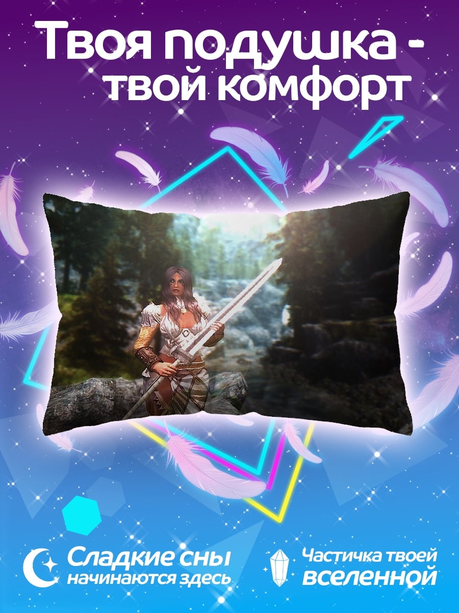 Подушка Воительница с мечом