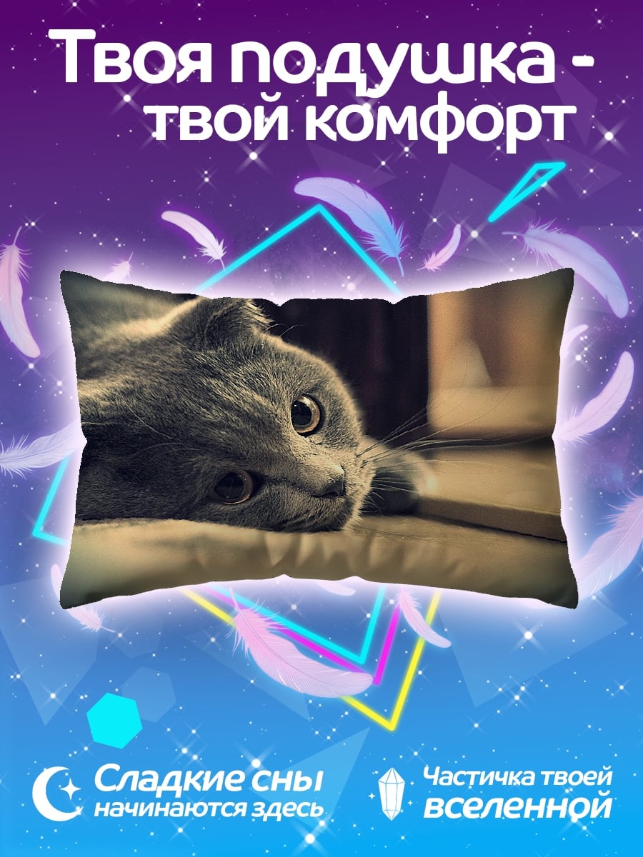 Подушка грустный кот