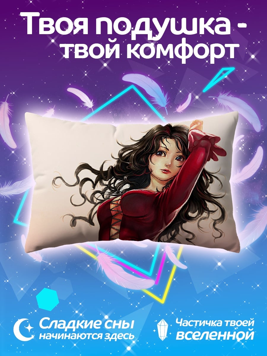 Подушка девушка в красном