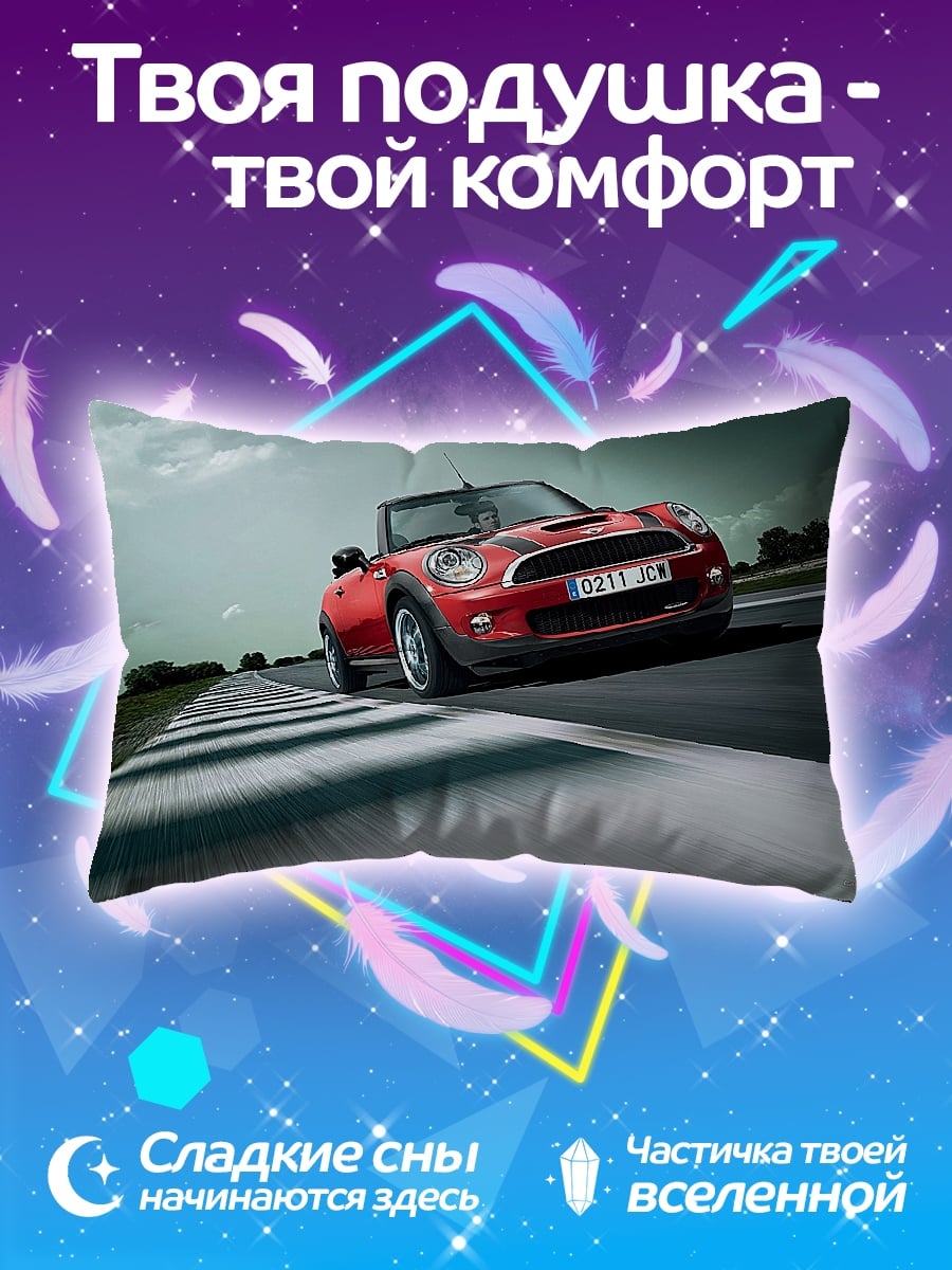 Подушка красный мини купер