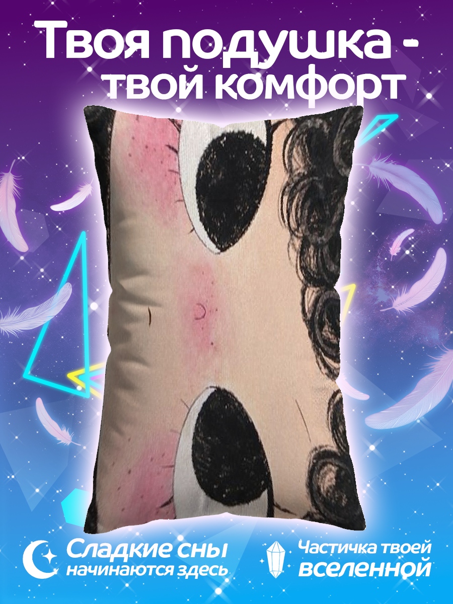 Подушка Девочка кудрявая с бантом