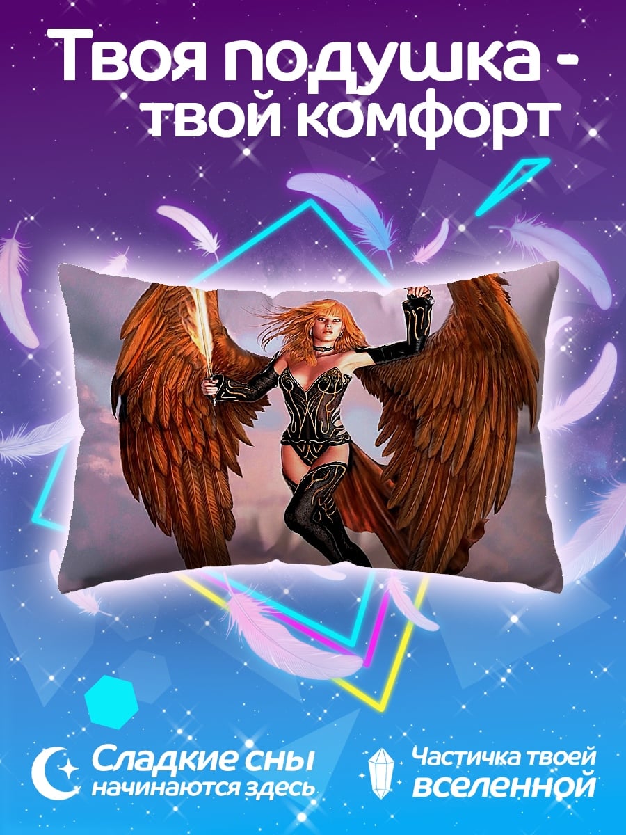 Подушка Ангел с мечами