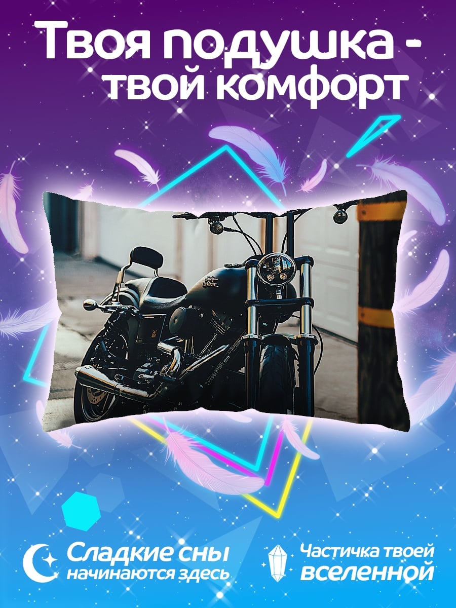 Подушка Черный мотоцикл