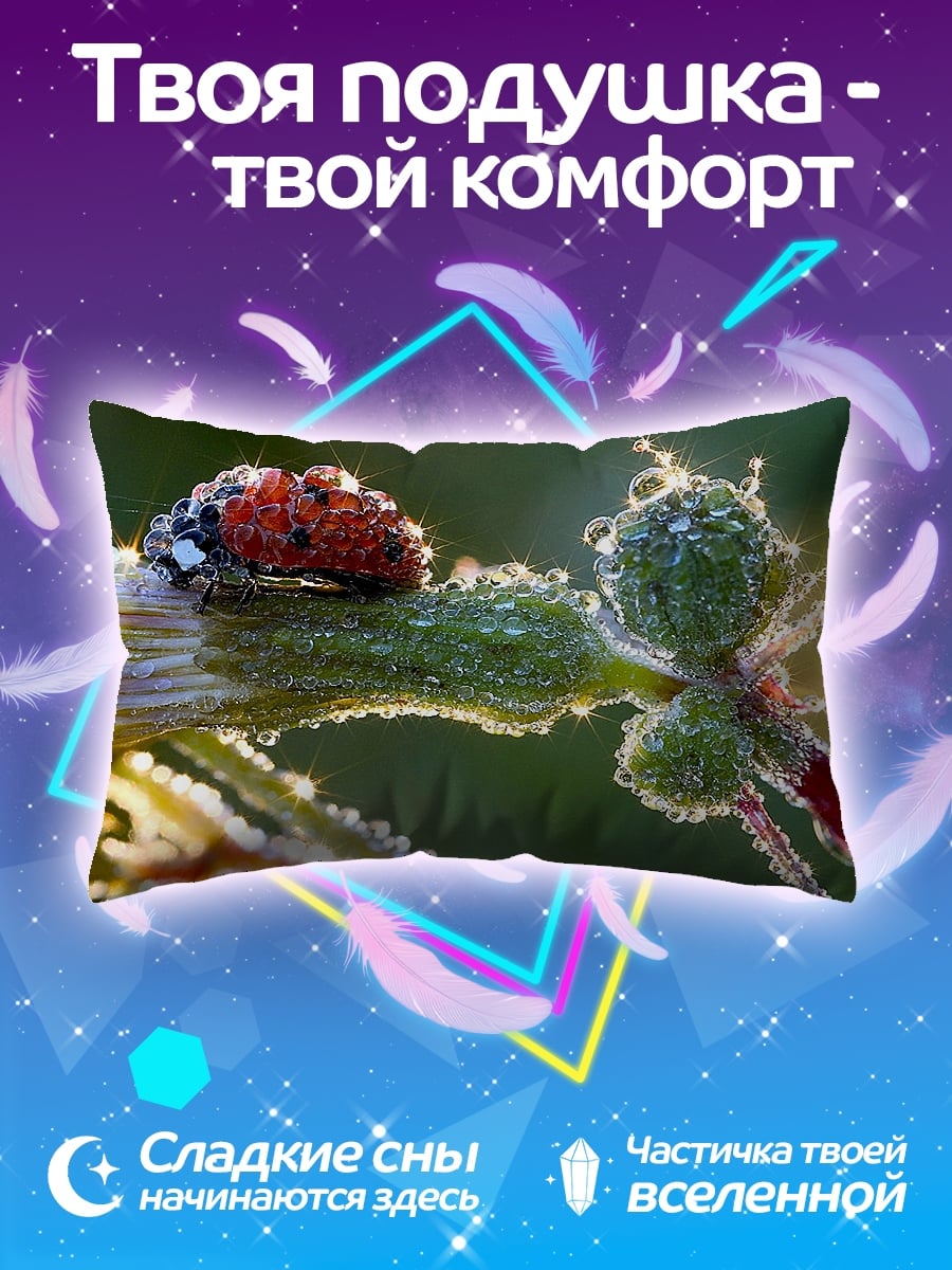 Подушка божья коровка роса