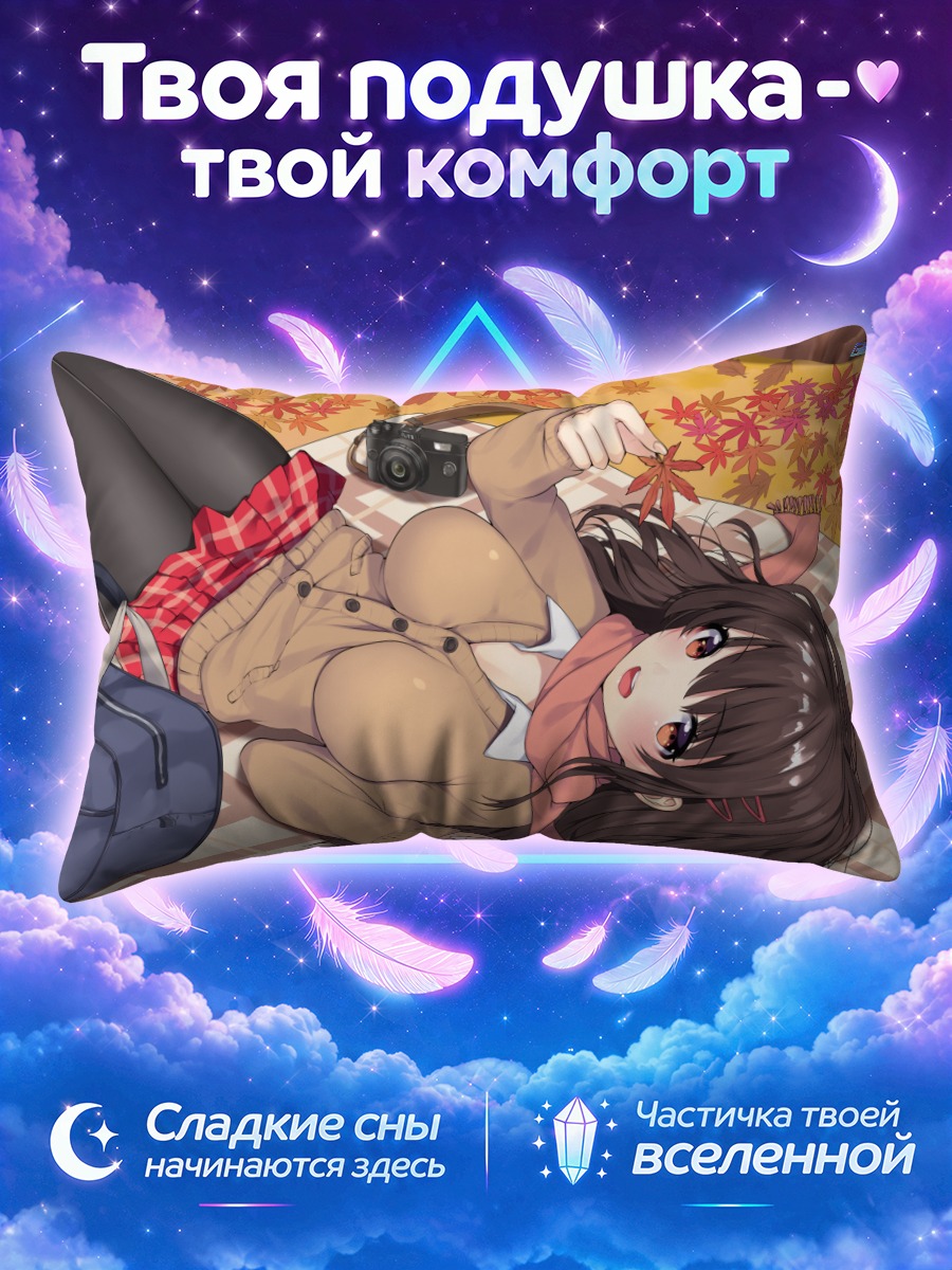 Подушка Осенняя прогулка с камерой