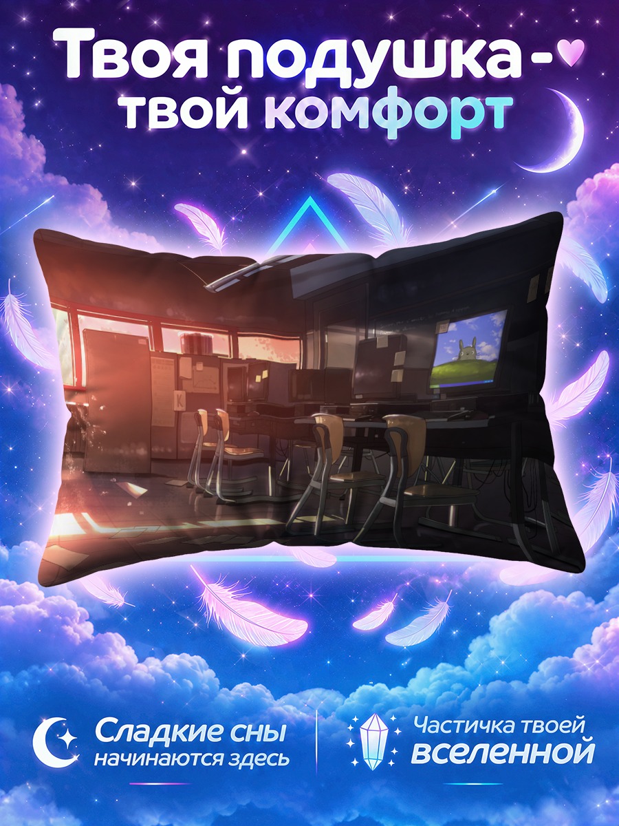 Подушка Тоторо в офисе