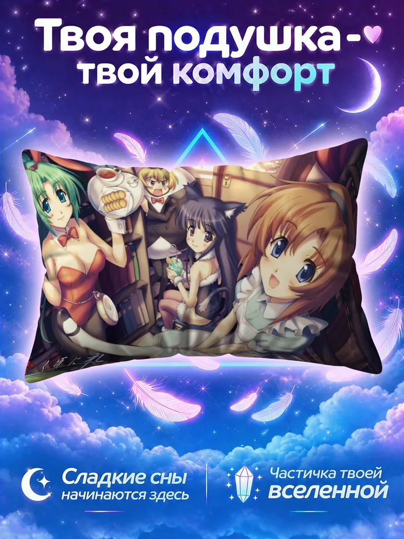 Подушка Рика Фурудэ и подруги в комнате с книгами