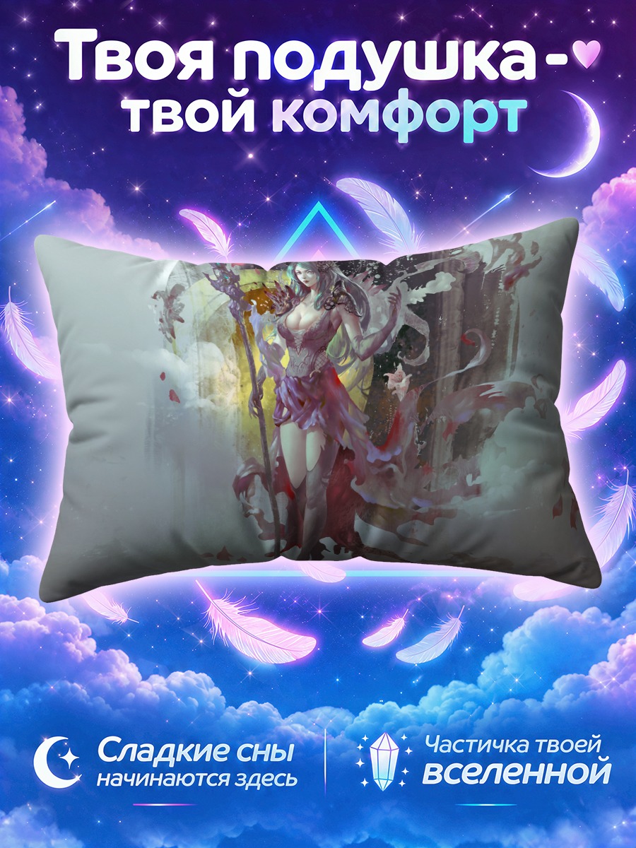 Подушка Богиня в цветах