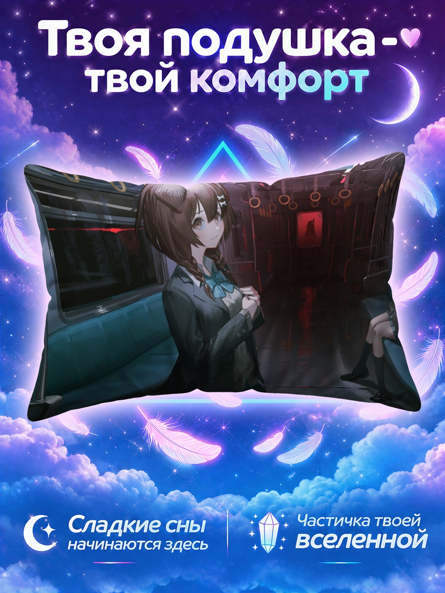 Подушка Короне и Окаю в поезде