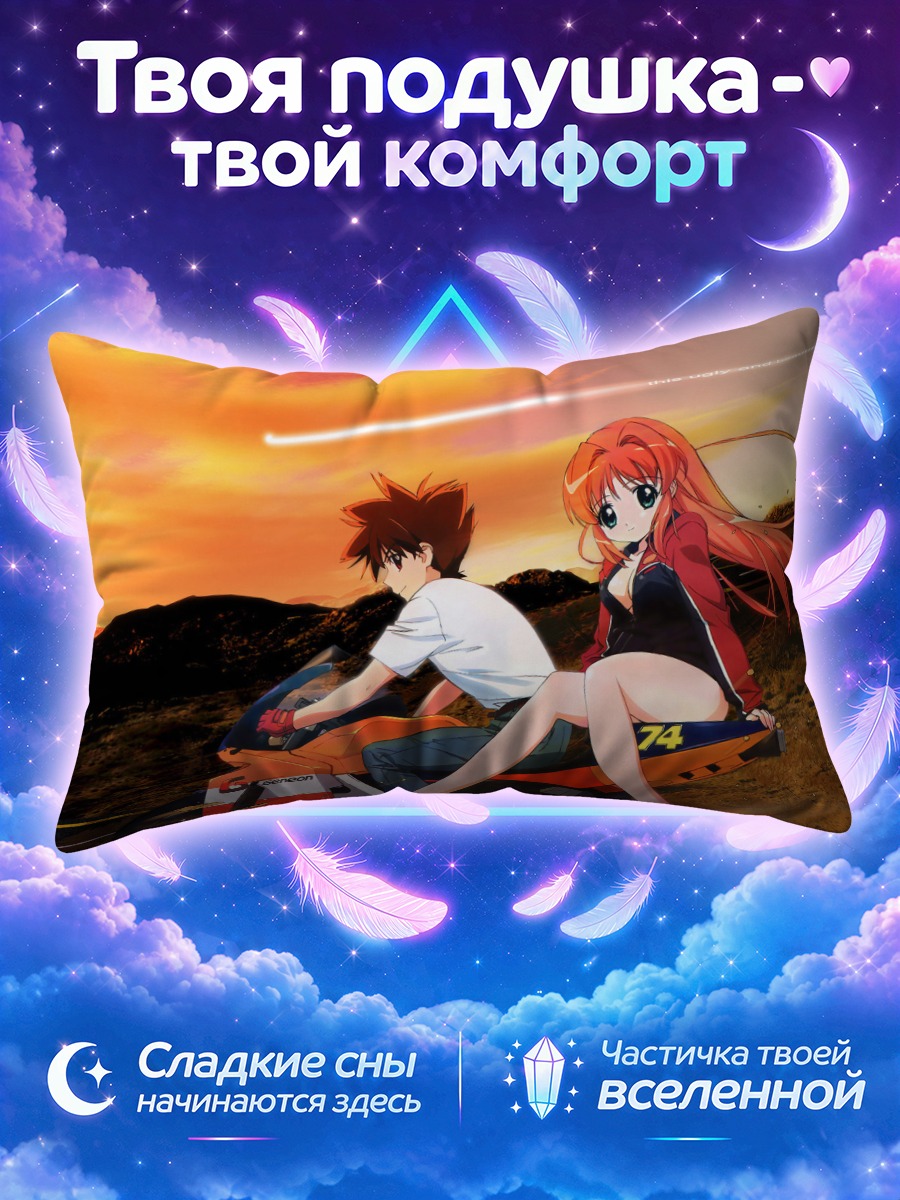 Подушка Хикари на мотоцикле