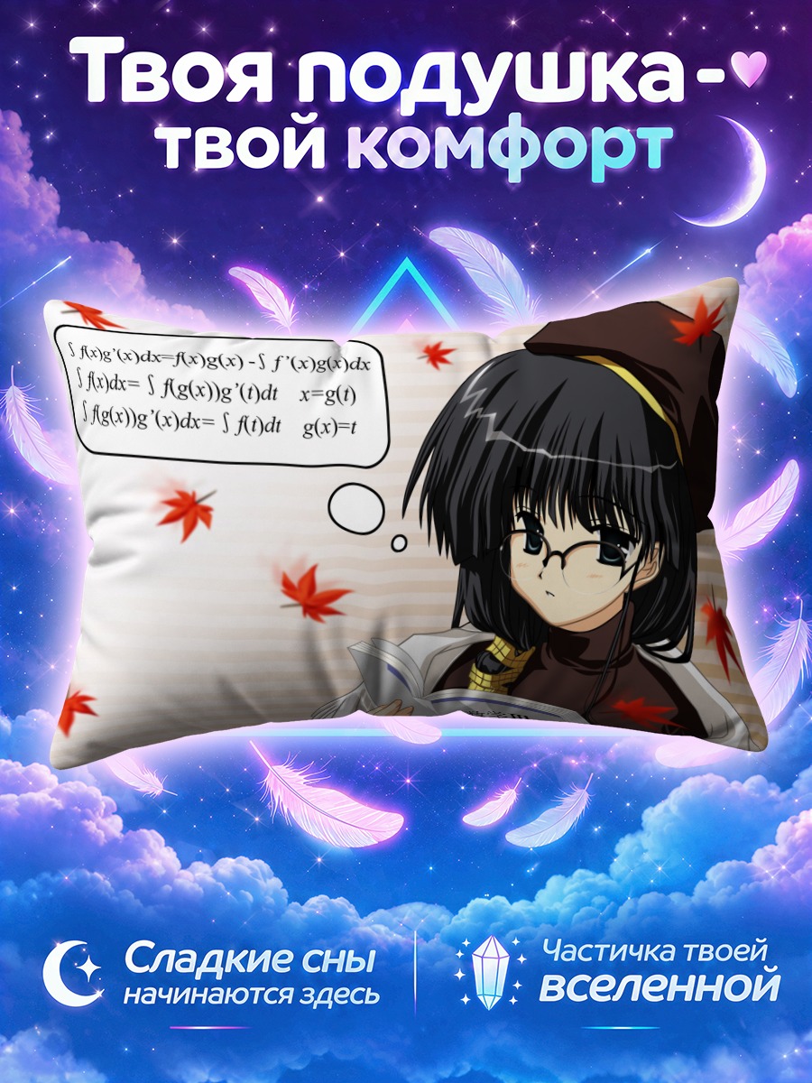 Подушка Ая Хасэбэ с книгой