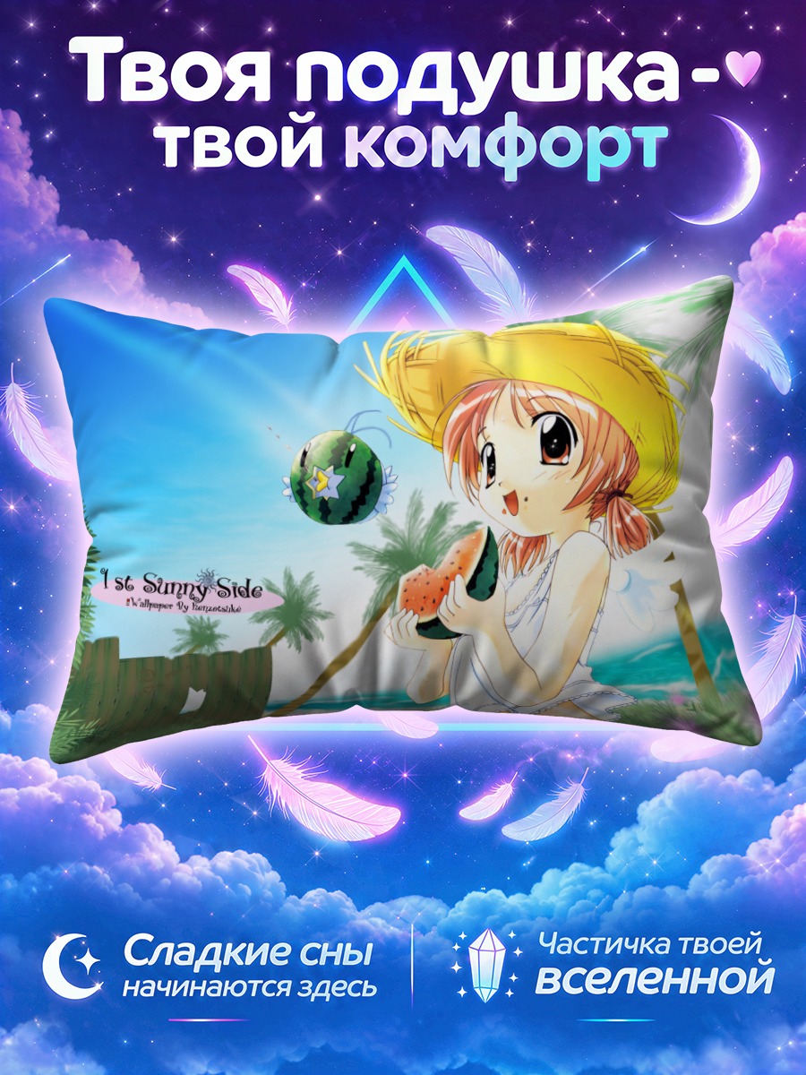 Подушка Тэнтама на пляже