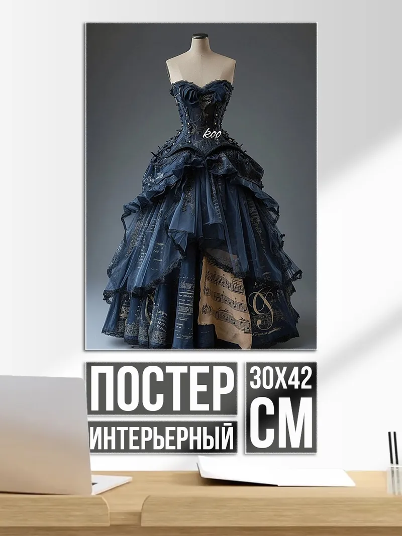 Постер Готическое платье