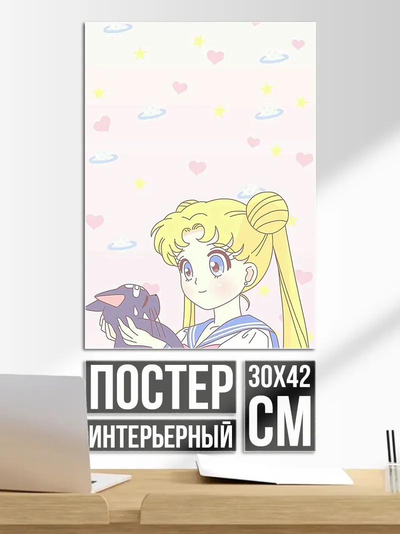 Постер Сейлор Мун и Луна