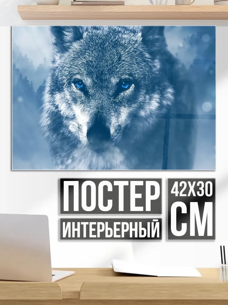 Постер Синий волк