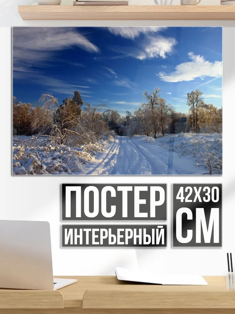Постер Зимний лес