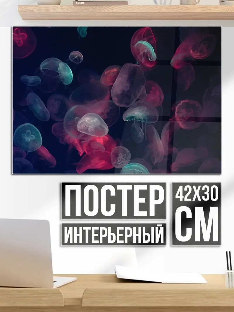 Постер Медузы в темноте