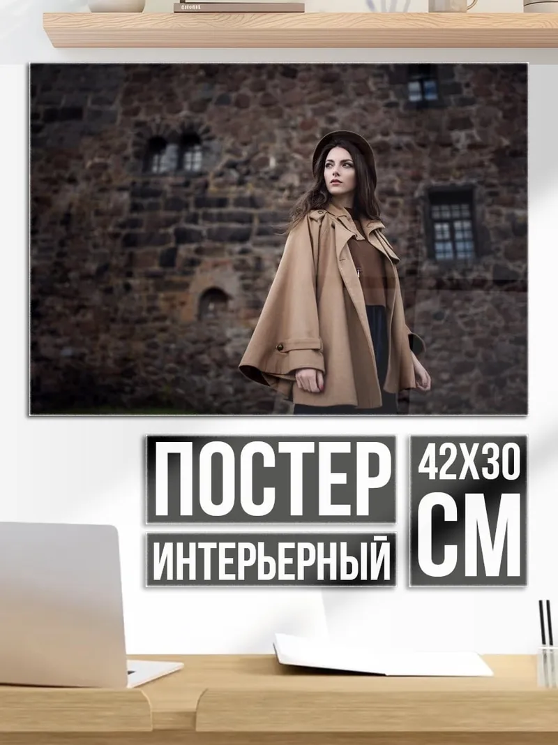Постер Девушка у замка